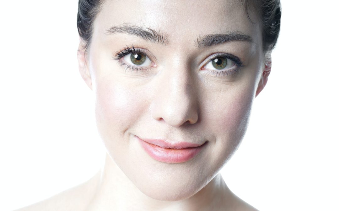 face of beautiful young woman close up