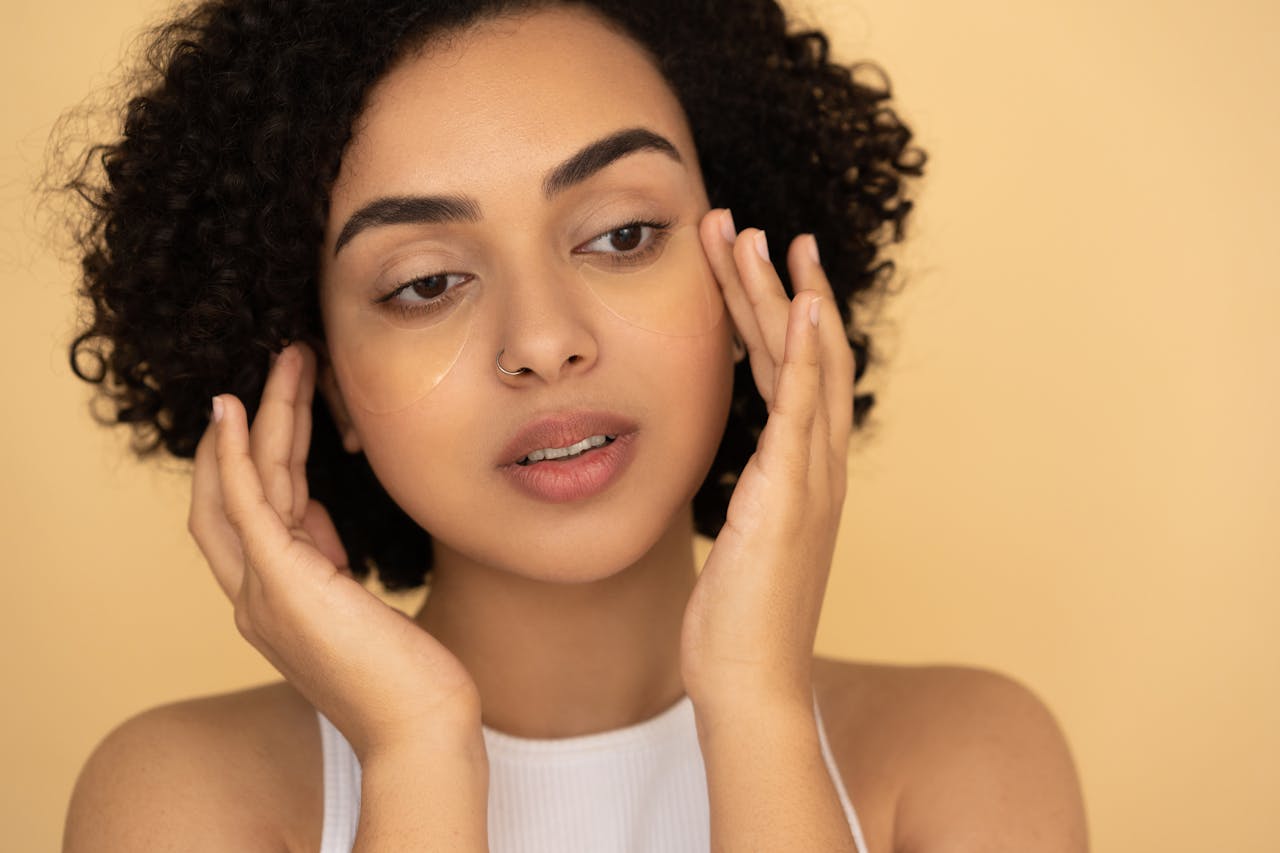 pexels-mikhail-nilov-6706876 Close up woman face beautiful skin lips eyes